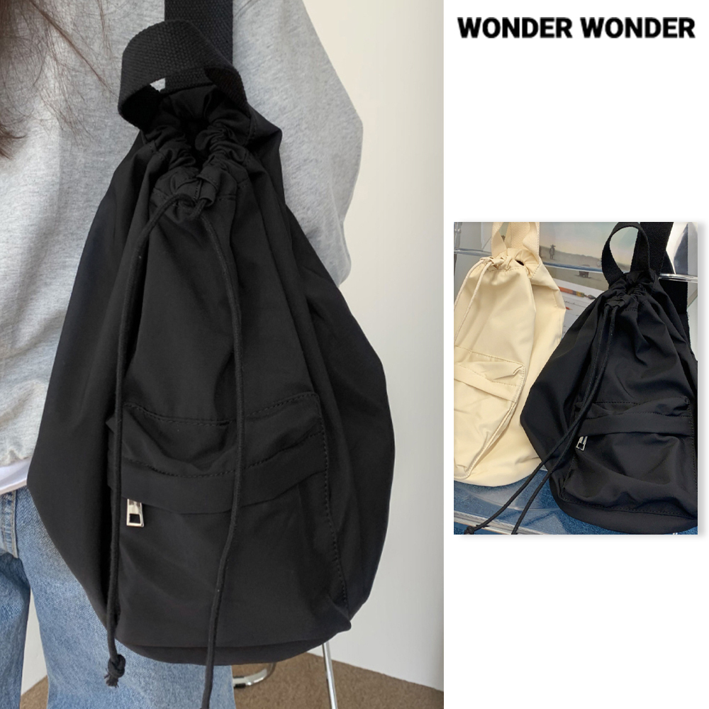 【WONDER WONDER】Jobs Nylon Bokjori Bucket Sling Cross Bag
