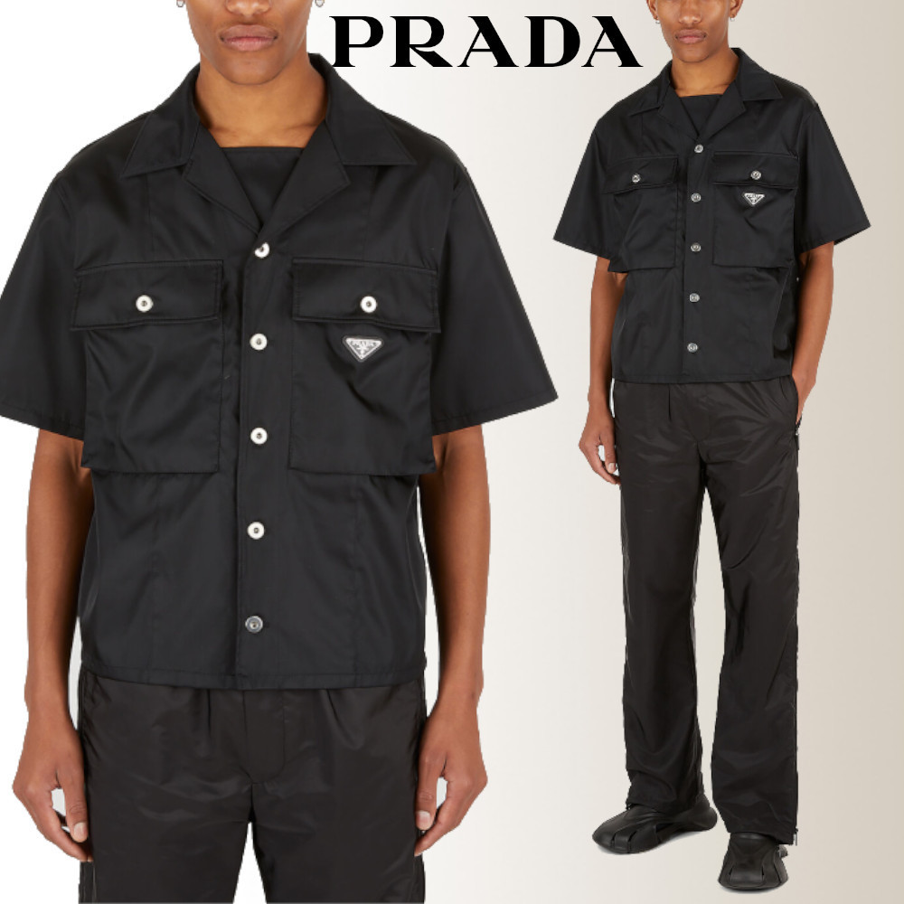 割引アウトレット ◇PRADA◇ シャツ Nylon Re ロゴプレート シャツ ...