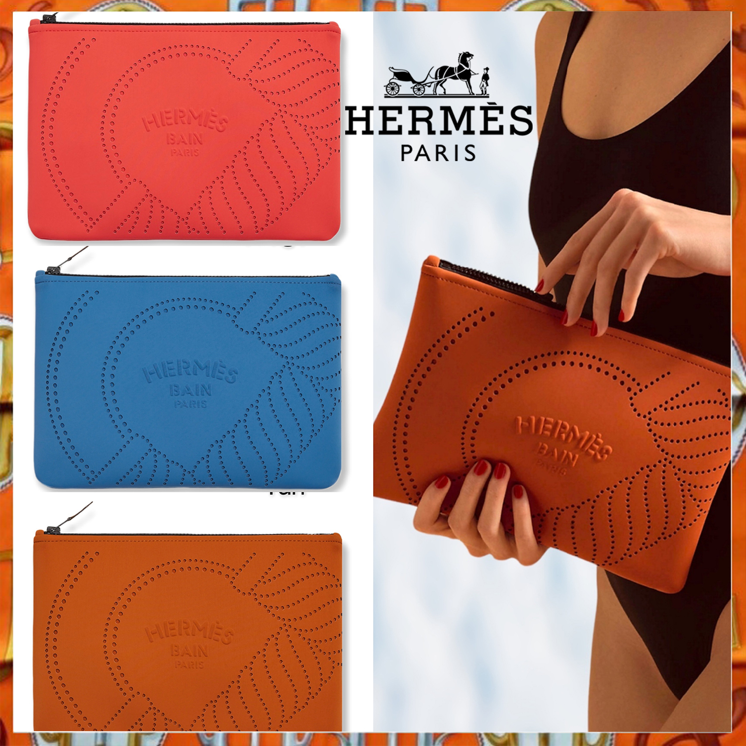 ポーチ Hermes - 新品 HERMES 防水ポーチの通販 by uiae's shop