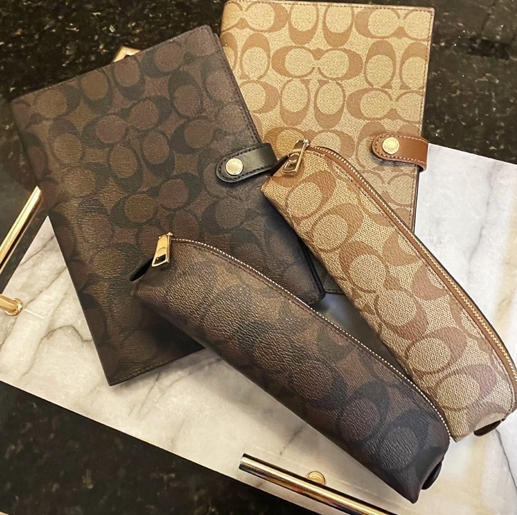 2点セット Coach シグネチャー ペンシルケース & ノートブック