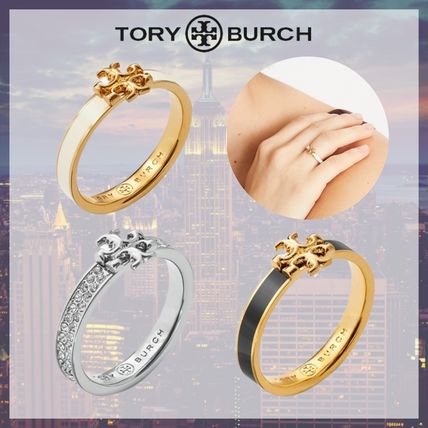 Tory Burch Rings Casual Style Unisex Cross Street Style Party Style 18K Gold