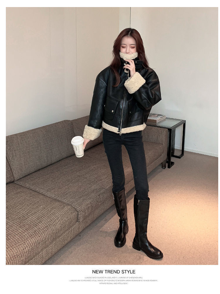 レザージャケット ボア ライダース ショート ユニセックス 韓国 210.jpg