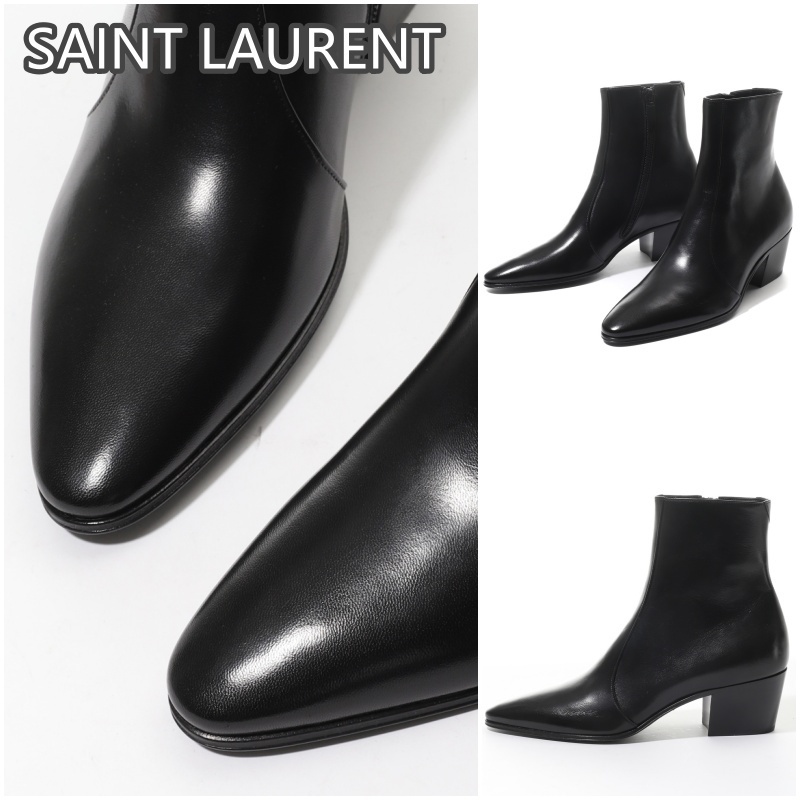 《SAINT LAURENT》 669177 25N00 1000 Vasily Ankle Boots 《SAINT LAURENT》 669177 25N00 1000 Vasily Ankle Boots