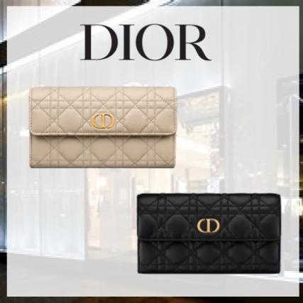 すぐ届く★DIOR★ DIOR CARO ウォレット カーフスキン 長財布 すぐ届く★DIOR★ DIOR CARO ウォレット カーフスキン 長財布