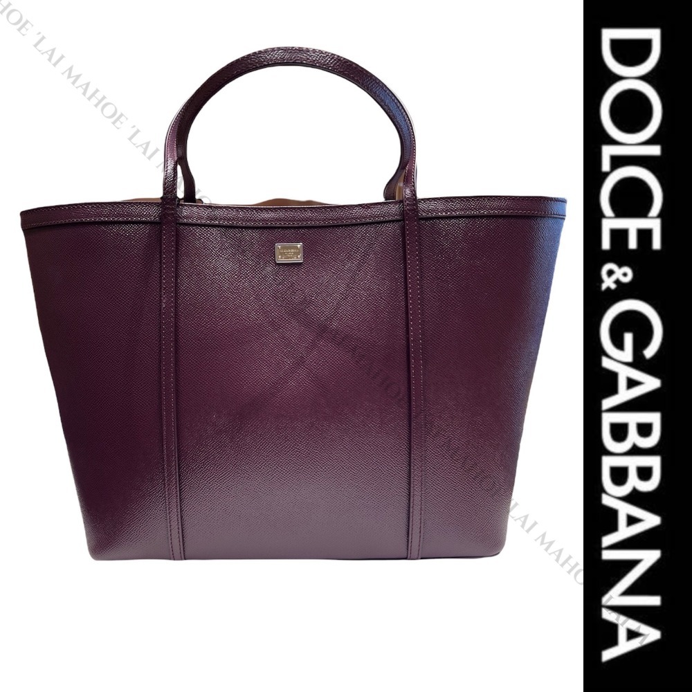 DOLCE&GABBANA ロゴプレートショッピングバッグ