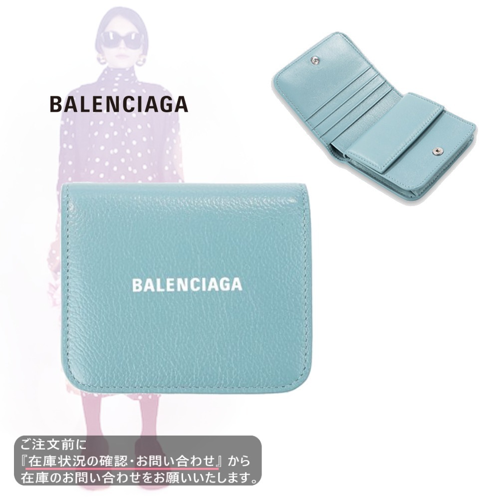 ●送料込●BALENCIAGA●ロゴ 折りたたみ ウォレット