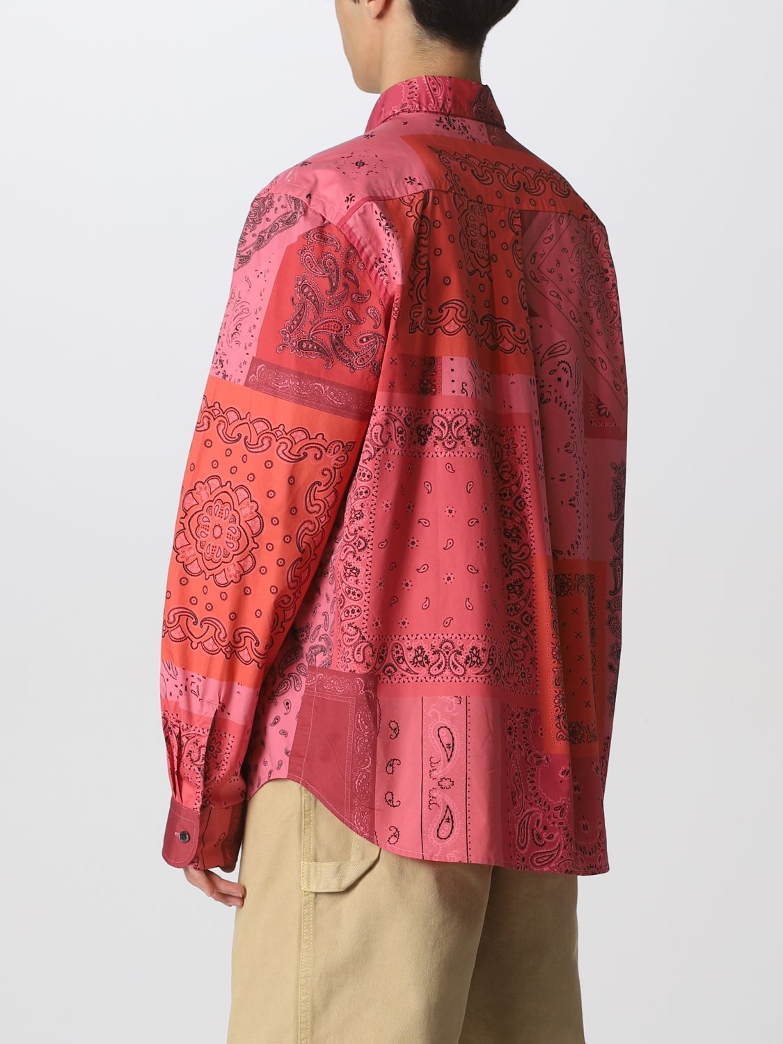 新品未使用 KENZO シャツ バンダナ プリント ルーズシャツ ピンク 格安