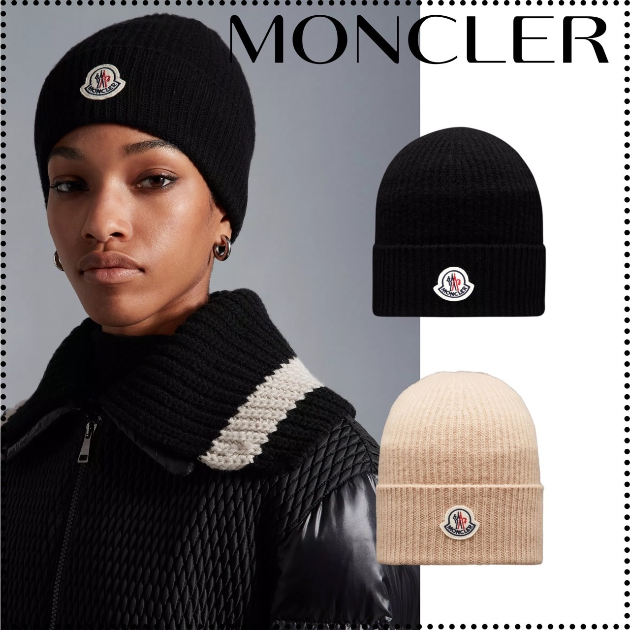 ユニセックス☆*MONCLER*ニットキャップ ユニセックス☆*MONCLER*ニットキャップ