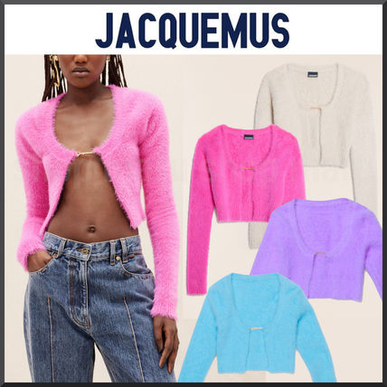 JACQUEMUS Cropped Short Casual Style Long Sleeves Plain Party Style