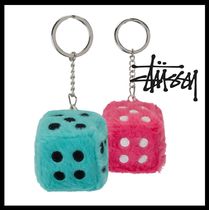 STUSSY Unisex Street Style Logo Keychains & Holders