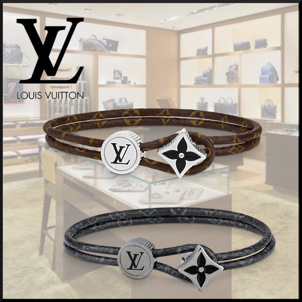 Shop Louis Vuitton Unisex Bridal Logo Bracelets (M8113D, M8111D