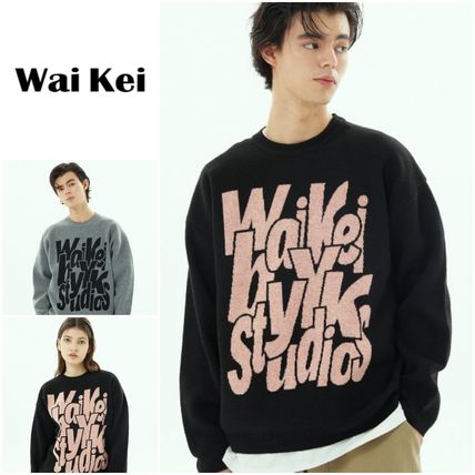 Wai Kei Sweaters Unisex Sweat Street Style Long Sleeves Logo Sweaters