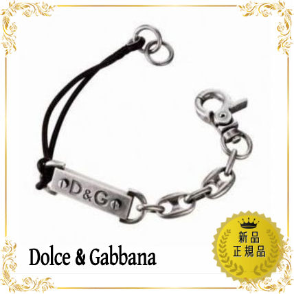 Dolce & Gabbana Bracelets Unisex Street Style Chain Plain Metal Logo Bracelets