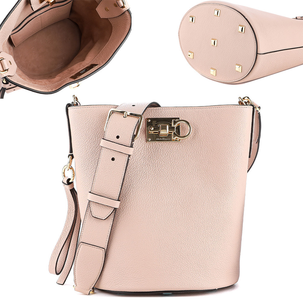 Ferragamo★関税込み ガンチニロゴ STUDIO バケットバッグ