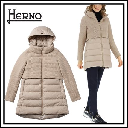 異素材ミックス HERNO(ヘルノ) ダウンジャケット・コート(レディース ...