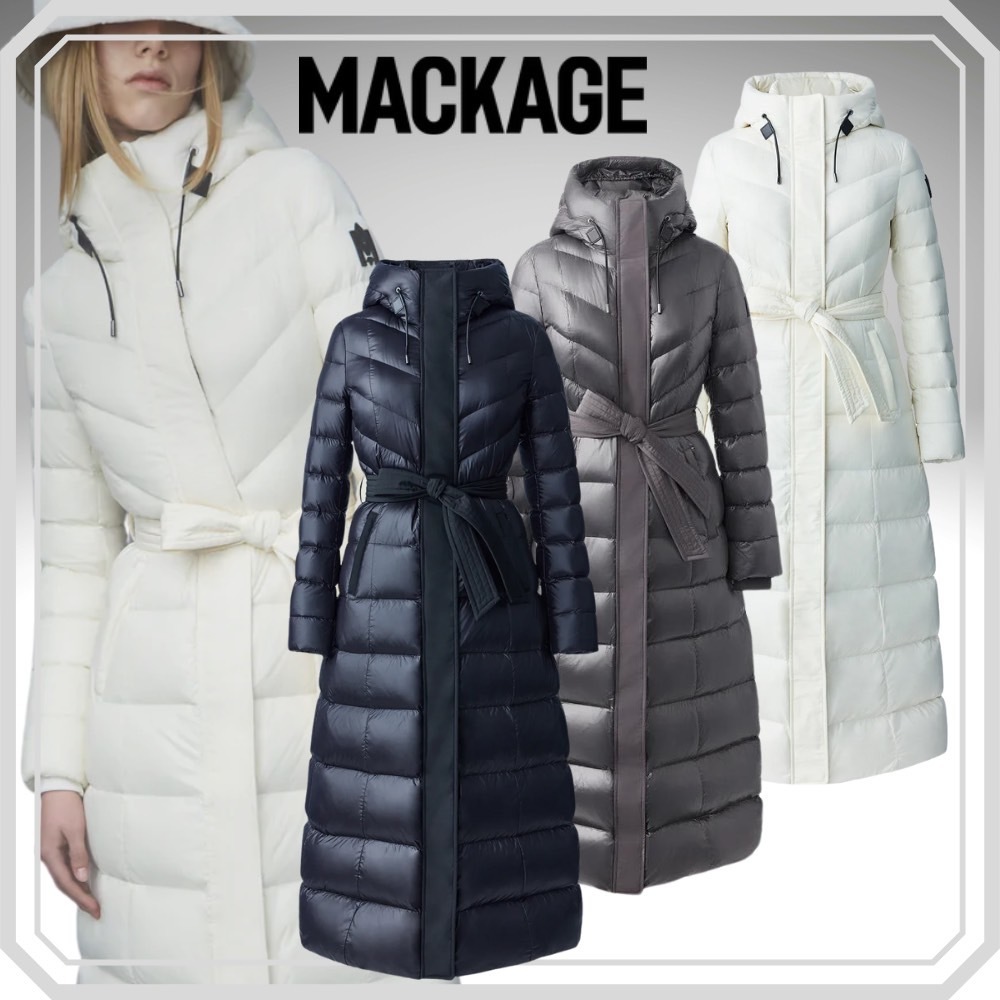◆関税込◆*MACKAGE* CALINA ライトダウン マキシ ラップ コート