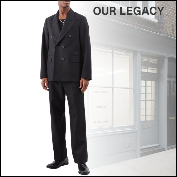 株式会社CRESCE 日本未入荷レア【OUR LEGACY】ブラック ウール ダブル