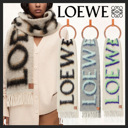 ホワイト(白)系 LOEWE(ロエベ) マフラー・ストール(レディース ...