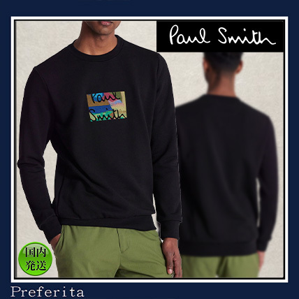 【Paul Smith】スウェット ロゴ刺繍 コットン ブラック