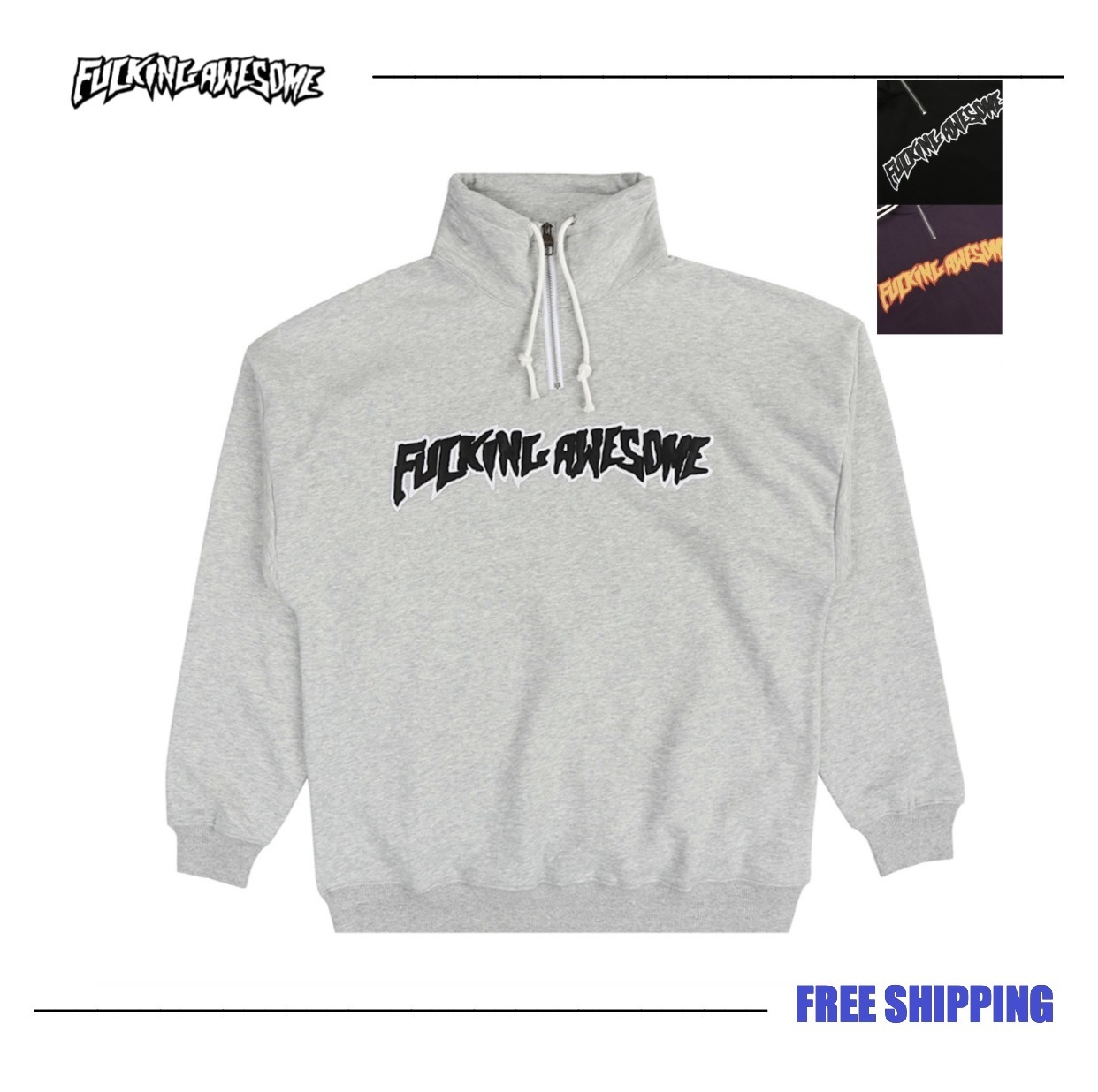 *新作collection22'* Fucking Awesome Quarter Zip Pullover