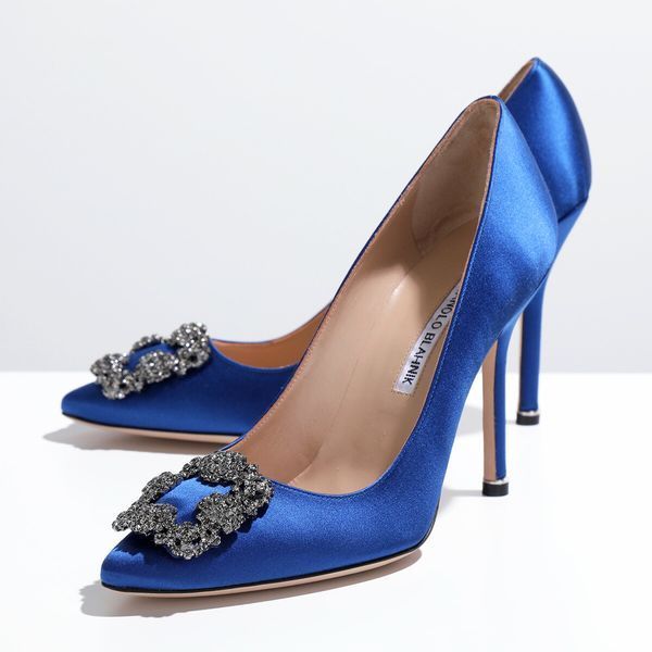 MANOLO BLAHNIK パンプス HANGISI FMC SATIN 105