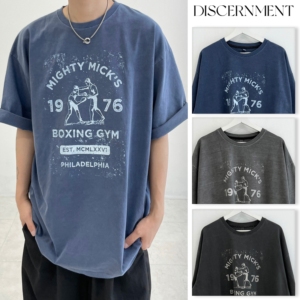【DISCERNMENT】Play Pigment Washing Boxy T-Shirt