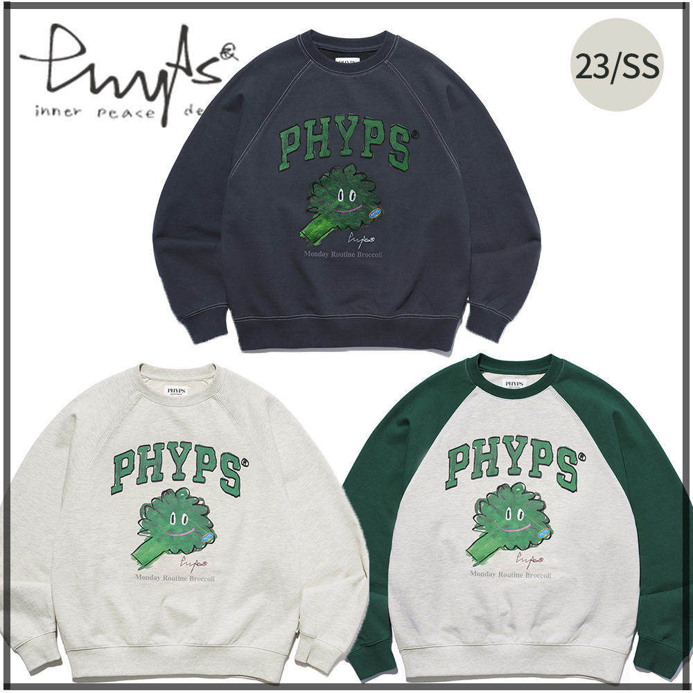 【PHYPS】23ss BROCCOLI RAGLAN CREWNECK ■関税込■海外限定■