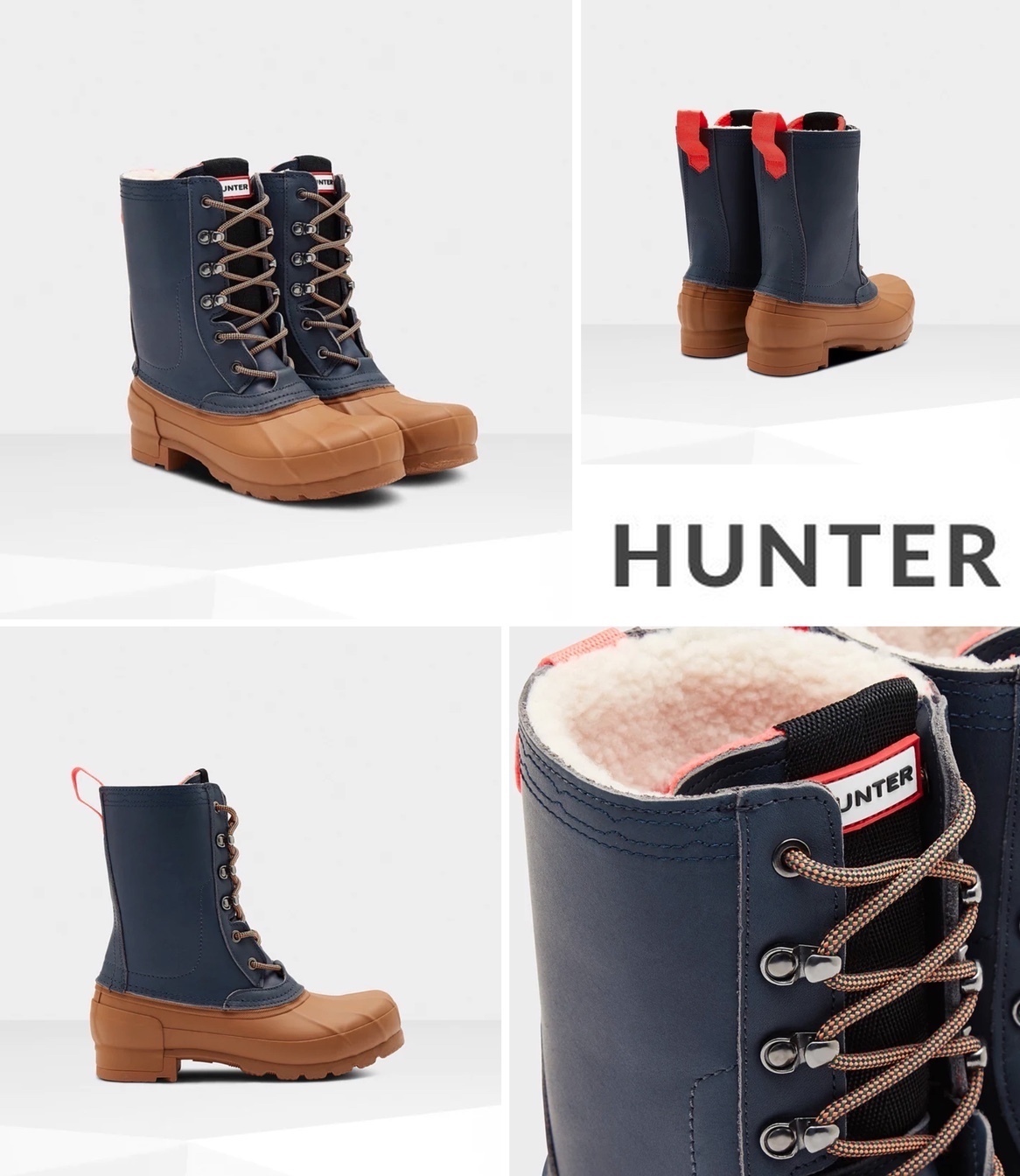 SALE★HUNTER 防寒スノーブーツ シープスキン中貼Insulated Pac