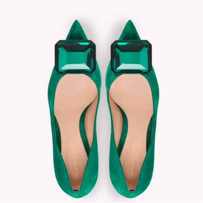 Gianvito Rossi パンプス 《JAIPUR》ジェムストーン 8.5cm
