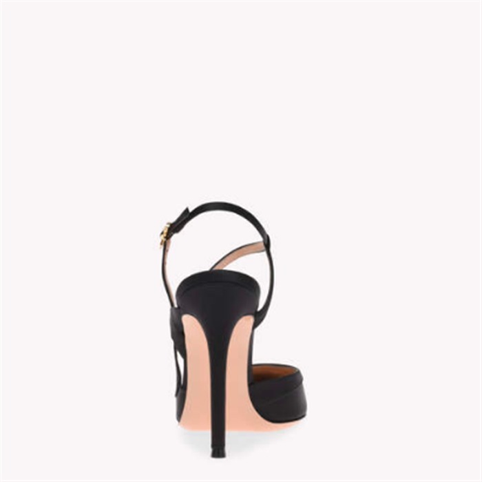 Gianvito Rossi パンプス 《VIENNE》レザー サテン ヒール10.5cm