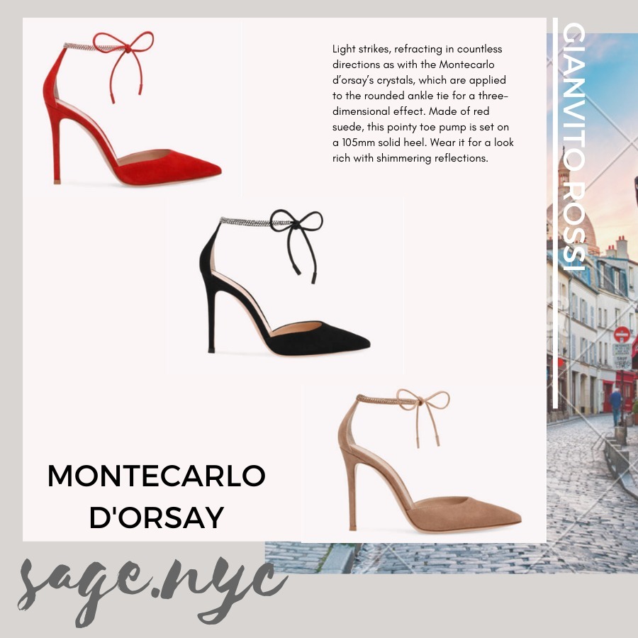 Gianvito Rossi パンプス 《MONTECARLO D'ORSAY》リボン 10.5cm