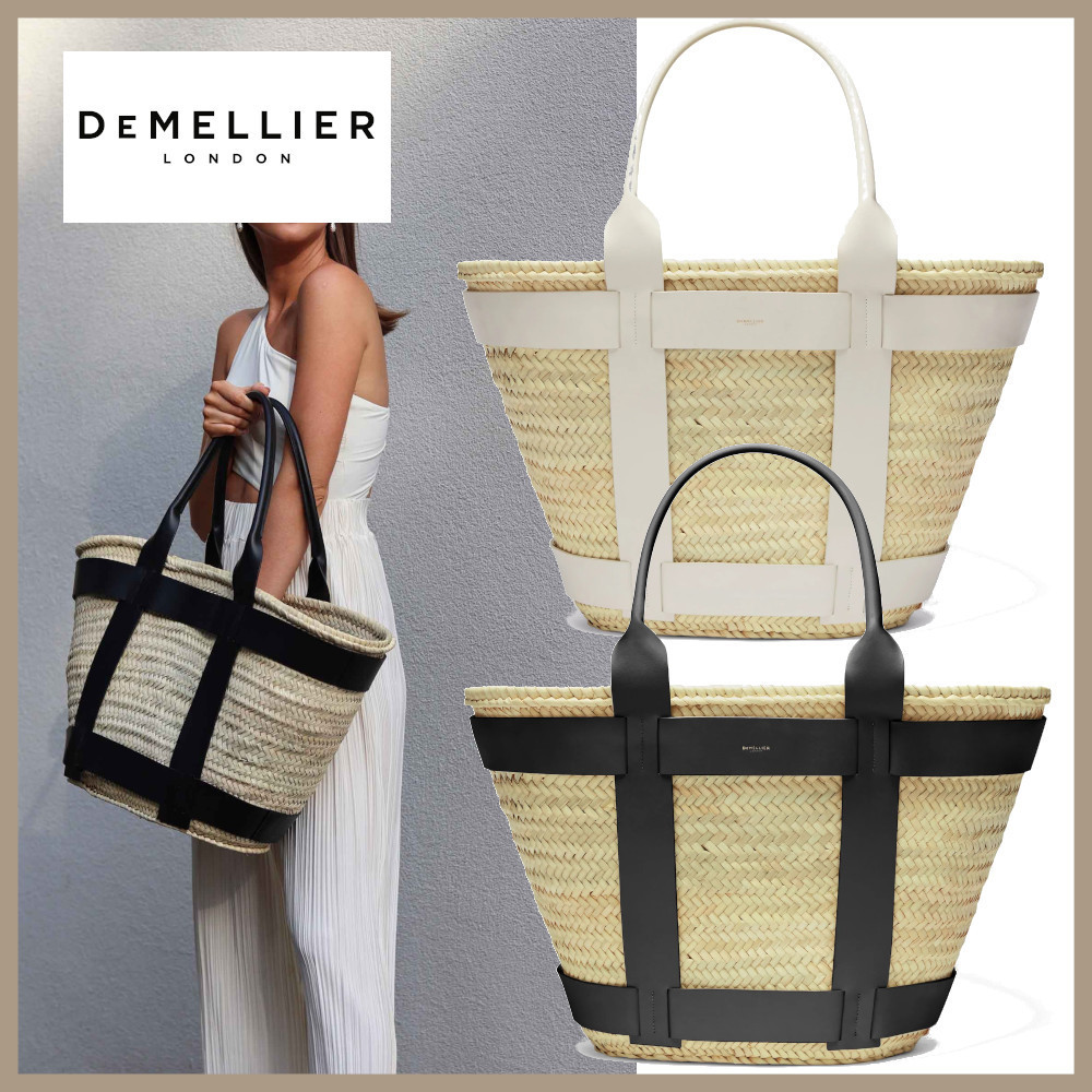 英王室御愛用 ★DEMELLIER★ The Maxi Santorini かごバッグ