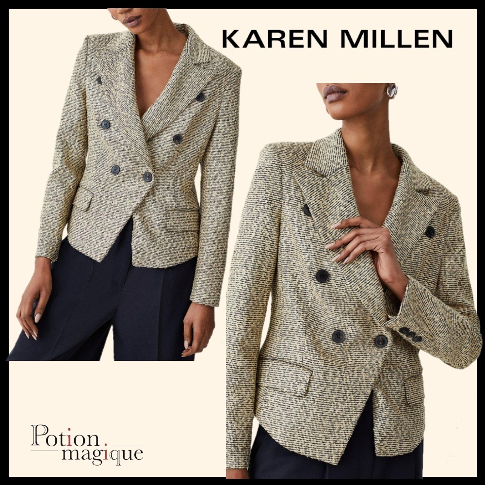 関税込☆Karen Millen☆ブークレ ミリタリーテーラード ブレザー