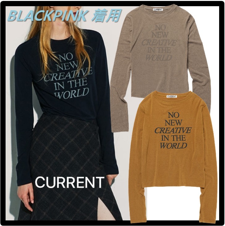 BLACKPINK着用★関税込★CURRENT★NEW CREATIVE LONG SLEEVE TEE