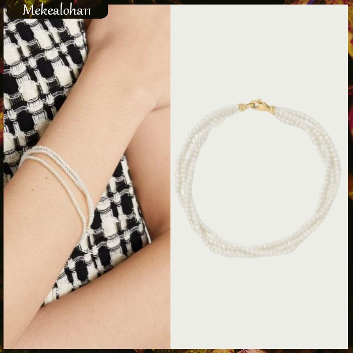 Mizuki☆14K金パール３連ブレスレット【関税送料込】