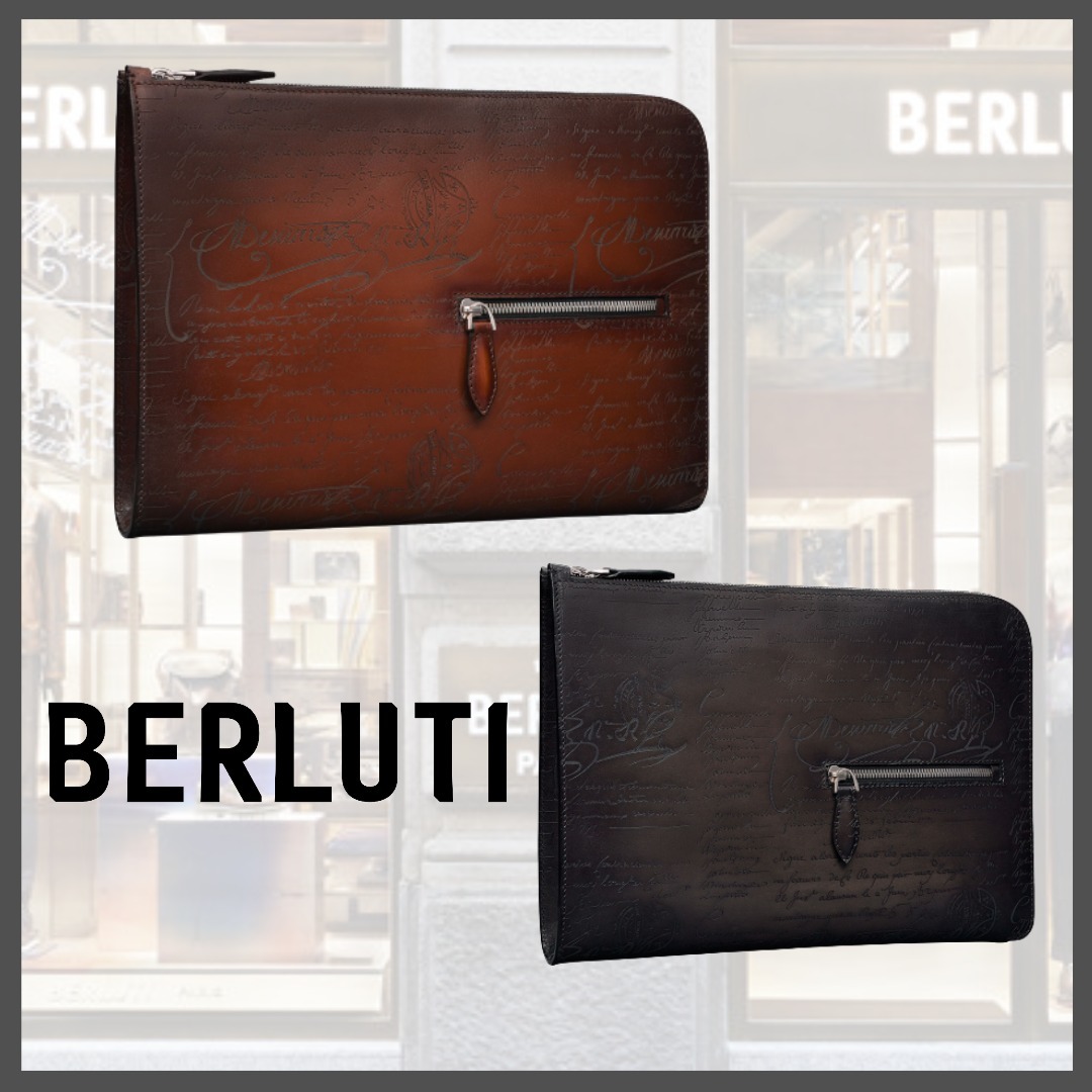 Berluti ベルルッティ レザー クラッチ 大割引 メンズファッション