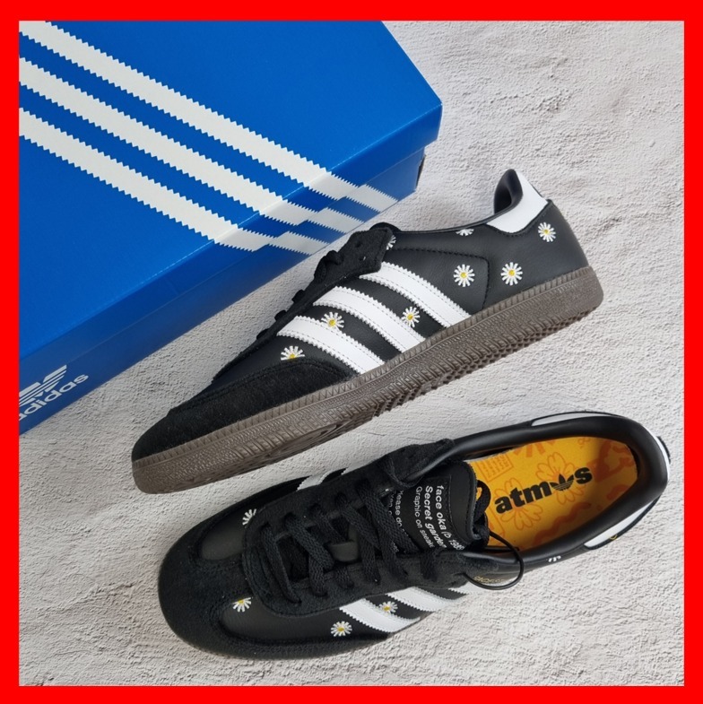 人気★Adidas x Atmos x Face Samba OG Core Blac.k★22-30cm