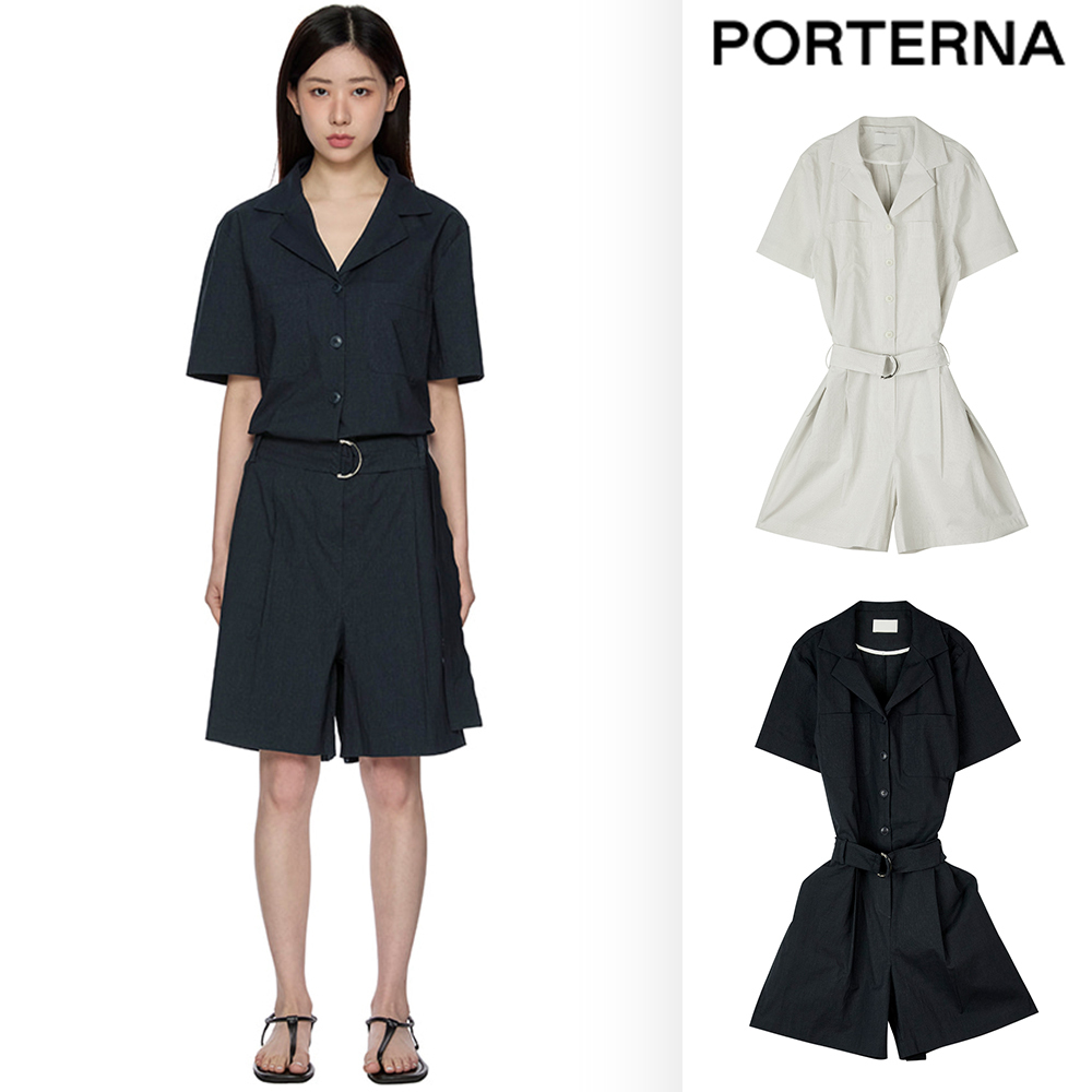【PORTERNA】belted jumpsuit