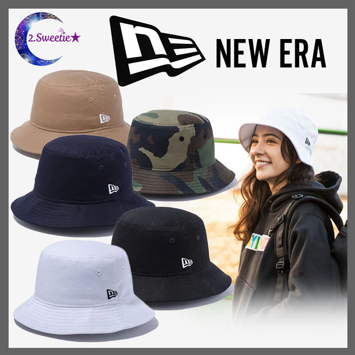 定番人気【New Era】バケット01 シンプル ロゴ刺繍 全5色 unisex