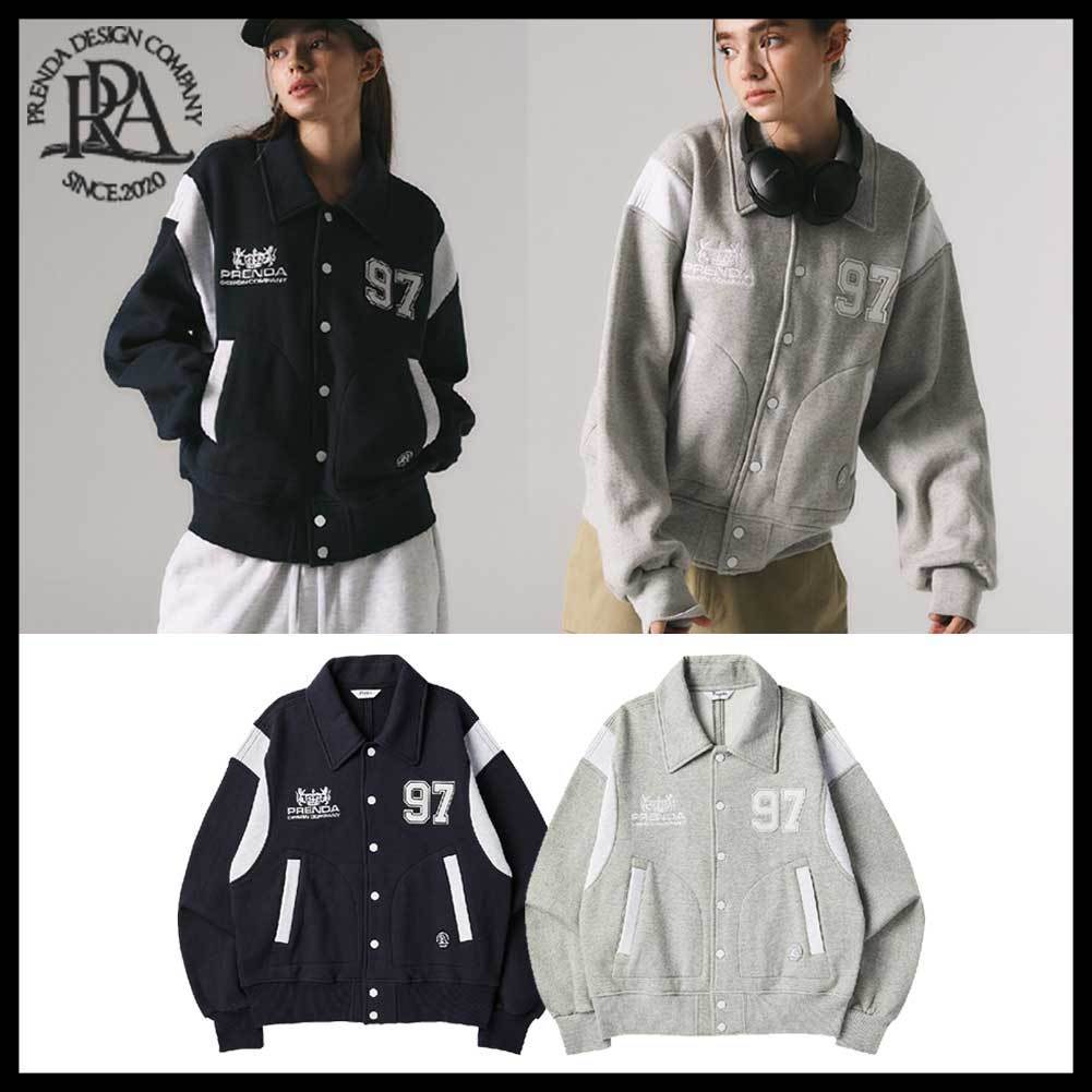 ●PRENDA●SWEAT VARSITY JACKET スウェットジャケット 韓国人気
