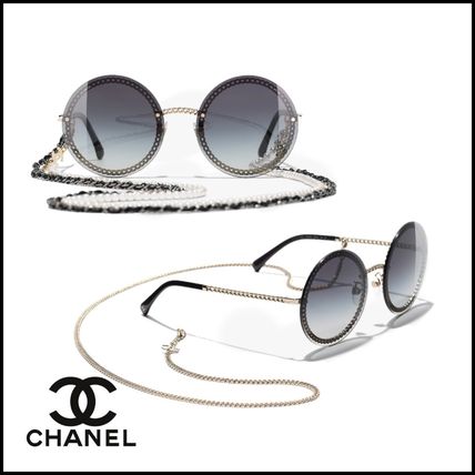 CHANEL 2022-23FW Round Sunglasses (4245 C395, 4245 C125)