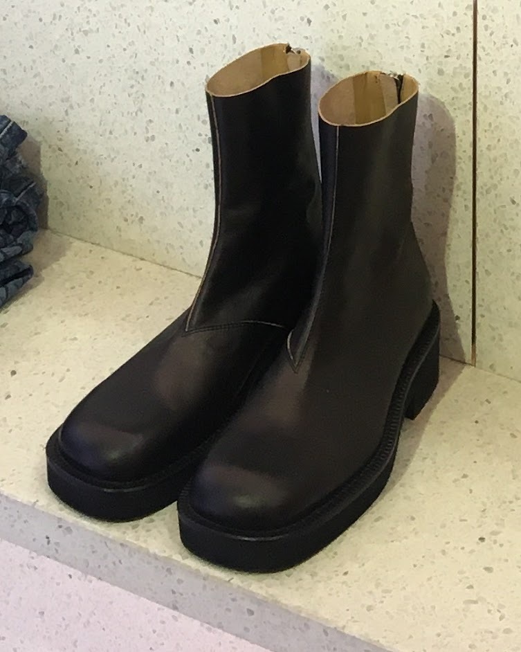 関税込/国内発】△△MM6 Maison Margielaレザーアンクルブーツ