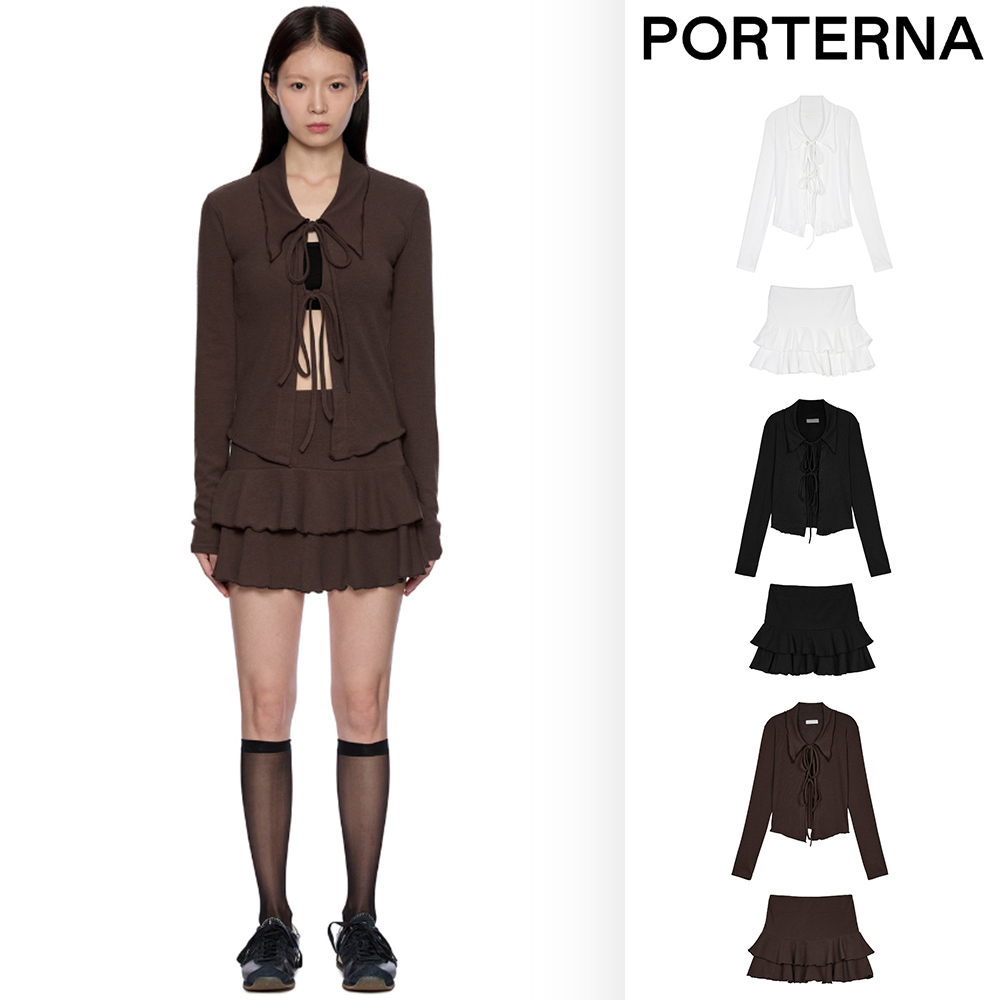 【PORTERNA】Loopap tie set cardigan