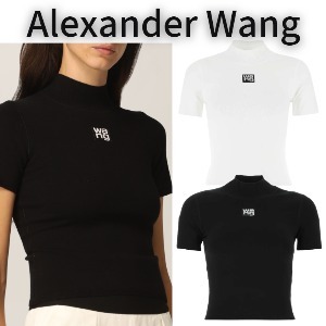 Alexander Wang】ロゴ モックネック bodycon ニットクロップ丈 買取