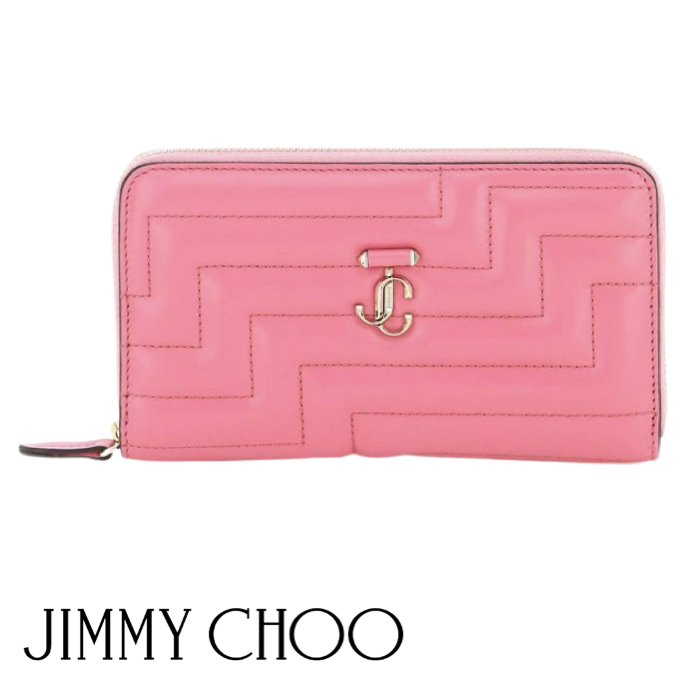 Jimmy Choo ジミー・チュー レザージップアラウンド ウォレット 財布