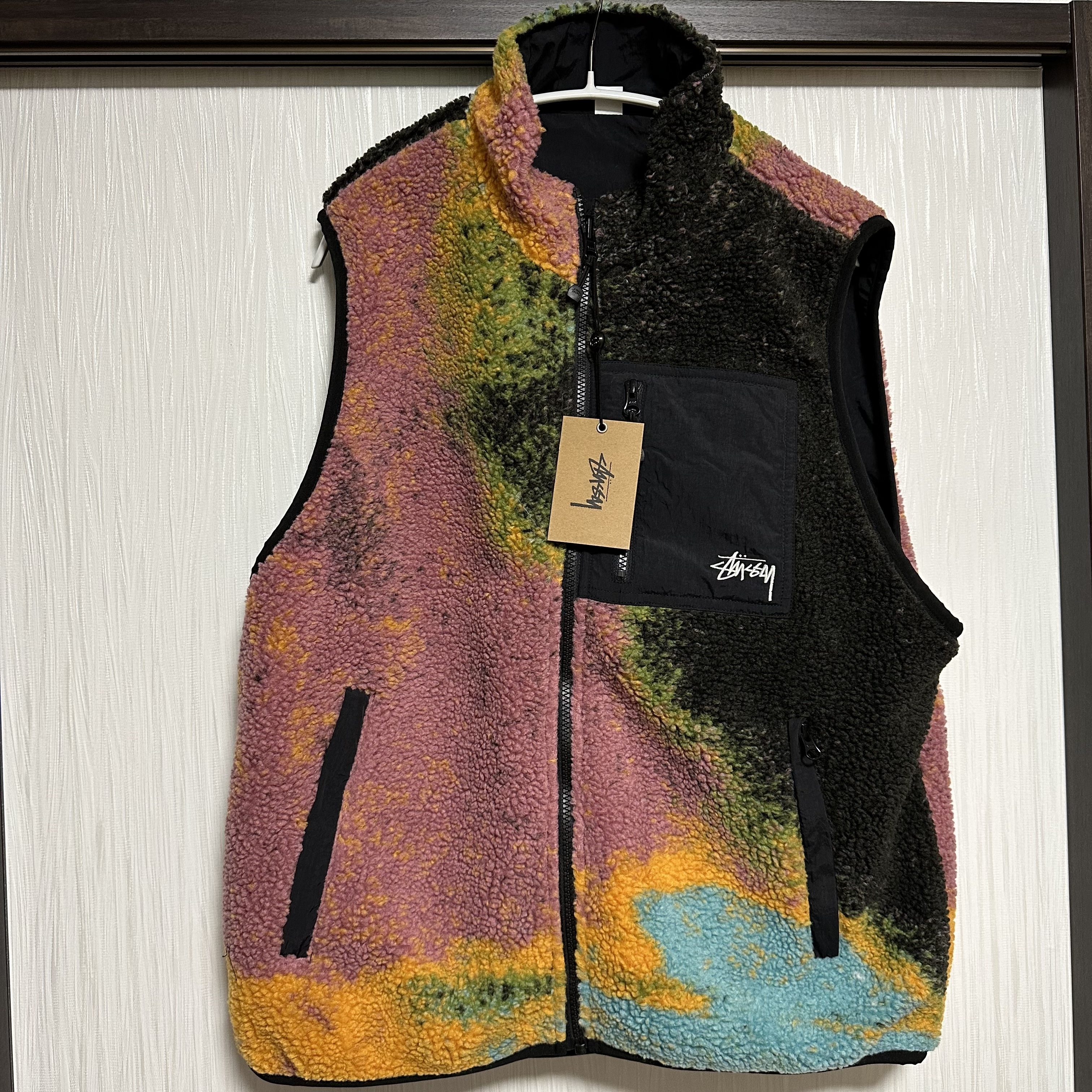 STUSSY JACQUARD DYE SHERPA VEST23SSJacqua