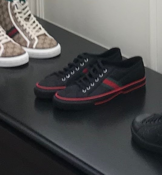 【関税込/国内発】GUCCI ストライプ レースアップスニーカー