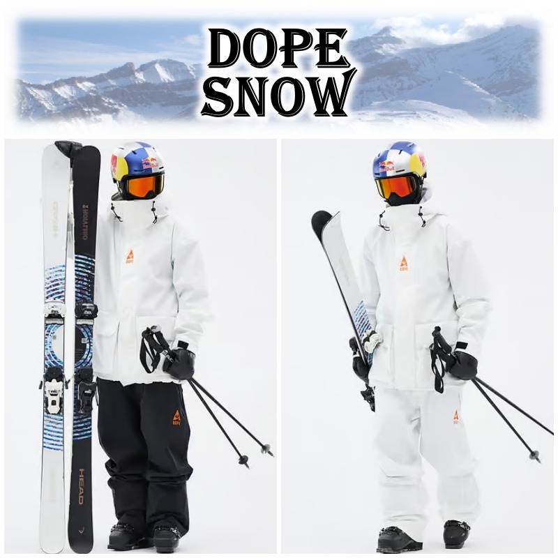 DOPE フード付き ブラック スノーボードウェア