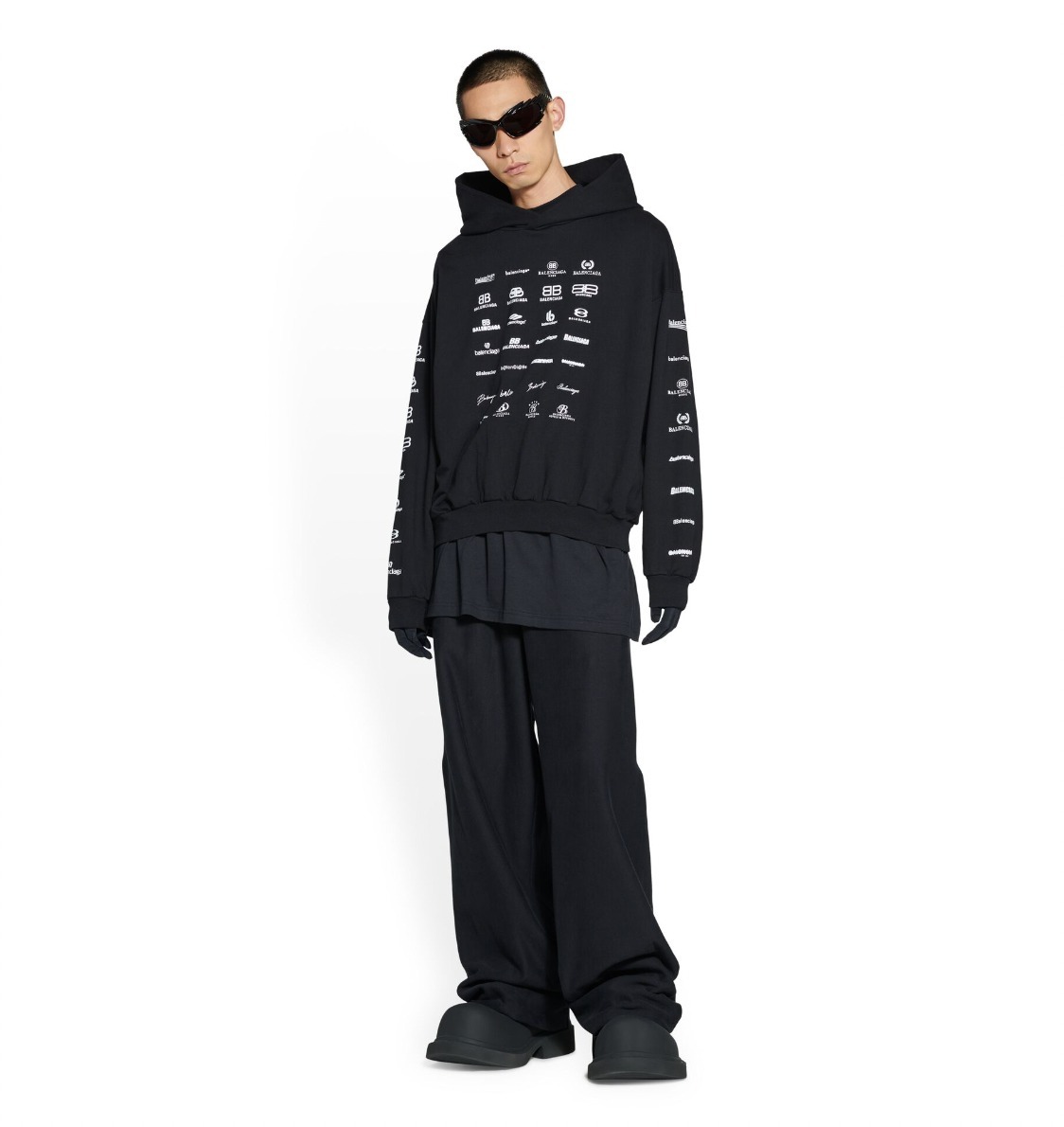 BALENCIAGA】ARCHIVES LOGOS HOODIE ミディアムフィット 2色
