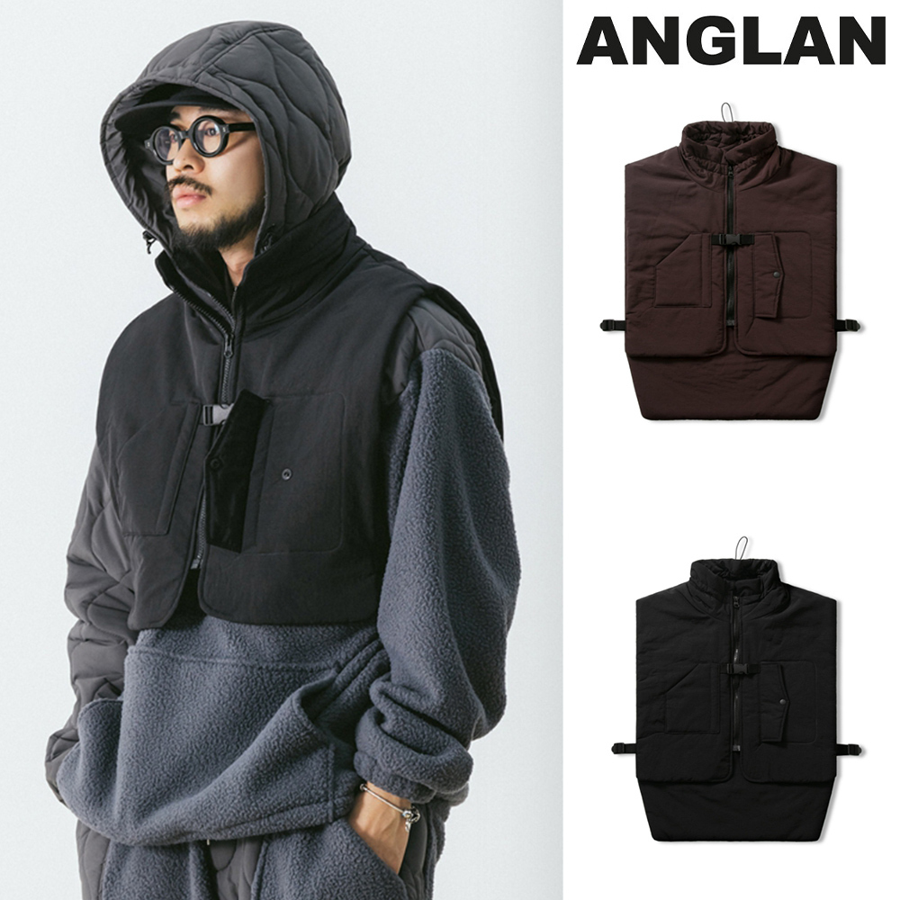 【ANGLAN】Utility Crop Padded Vest